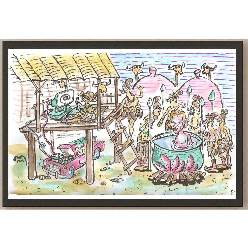 Mileta Miloradovic Kişiye Özel Sertifikalı Sınırlı Fine Art Karikatür Baskı CAD00134