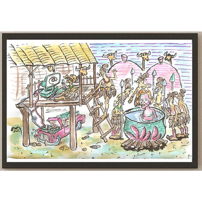 Mileta Miloradovic Kişiye Özel Sertifikalı Sınırlı Fine Art Karikatür Baskı CAD00134