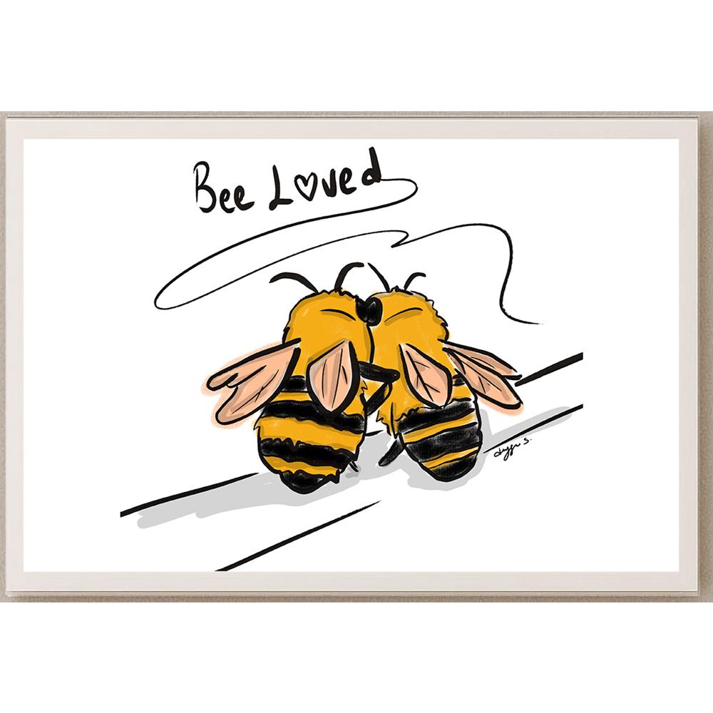 Duygu Sönmez Bee Loved Kişiye Özel Sertifikalı Sınırlı Fine Art Karikatür Baskı CAD00135
