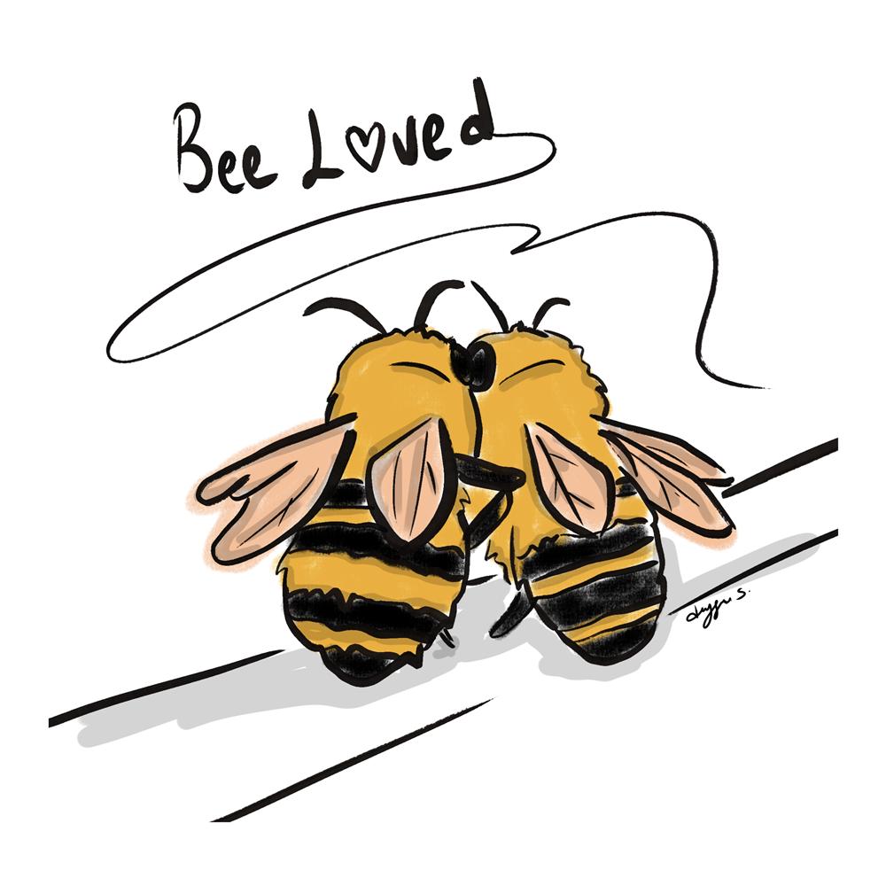 Duygu Sönmez Bee Loved Kişiye Özel Sertifikalı Sınırlı Fine Art Karikatür Baskı CAD00135