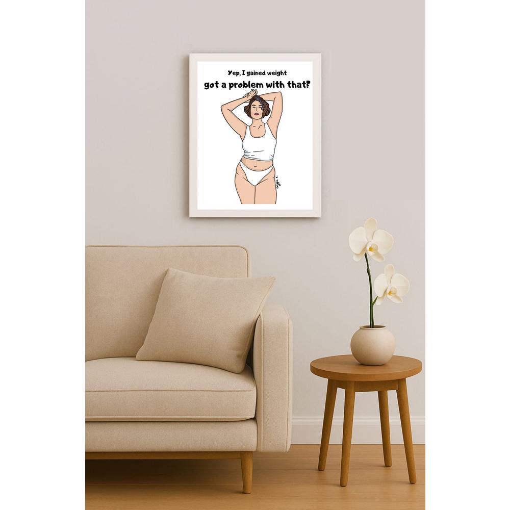 Duygu Sönmez Weight Kişiye Özel Sertifikalı Sınırlı Fine Art Karikatür Baskı CAD00136