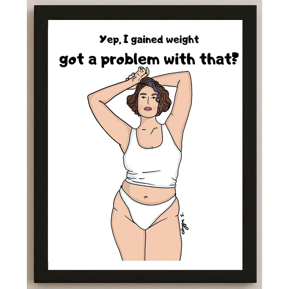 Duygu Sönmez Weight Kişiye Özel Sertifikalı Sınırlı Fine Art Karikatür Baskı CAD00136