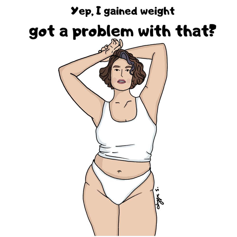 Duygu Sönmez Weight Kişiye Özel Sertifikalı Sınırlı Fine Art Karikatür Baskı CAD00136