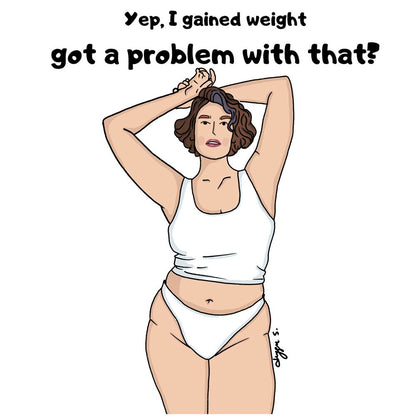 Duygu Sönmez Weight Kişiye Özel Sertifikalı Sınırlı Fine Art Karikatür Baskı CAD00136