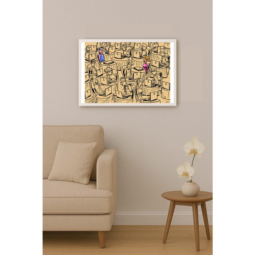 Oğuz Gürel Kişiye Özel Sertifikalı Sınırlı Fine Art Karikatür Baskı CAD00137