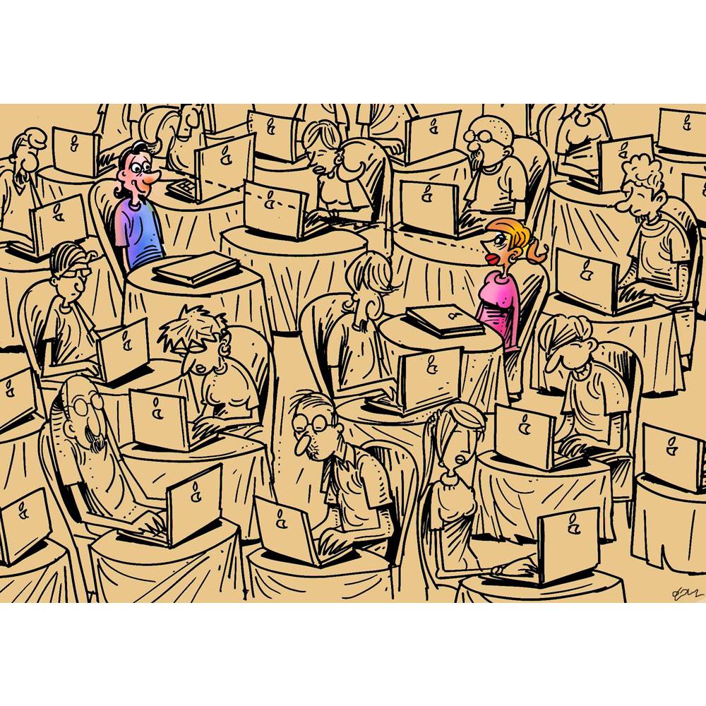 Oğuz Gürel Kişiye Özel Sertifikalı Sınırlı Fine Art Karikatür Baskı CAD00137