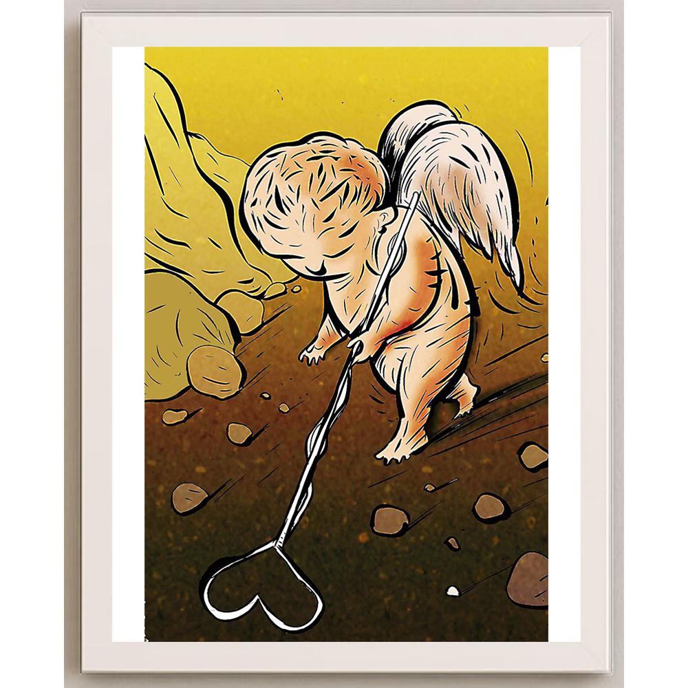 Oğuz Gürel Kişiye Özel Sertifikalı Sınırlı Fine Art Karikatür Baskı CAD00138