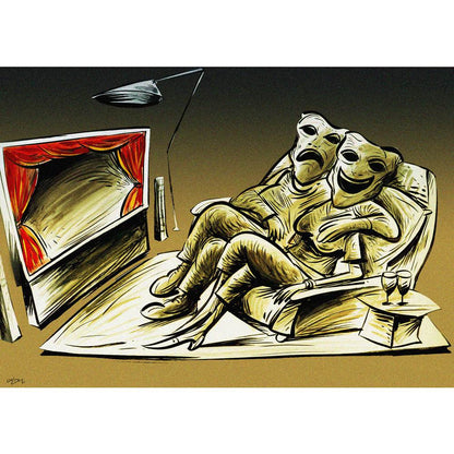 Oğuz Gürel Kişiye Özel Sertifikalı Sınırlı Fine Art Karikatür Baskı CAD00139