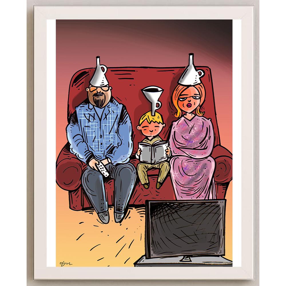 Oğuz Gürel Kişiye Özel Sertifikalı Sınırlı Fine Art Karikatür Baskı CAD00140