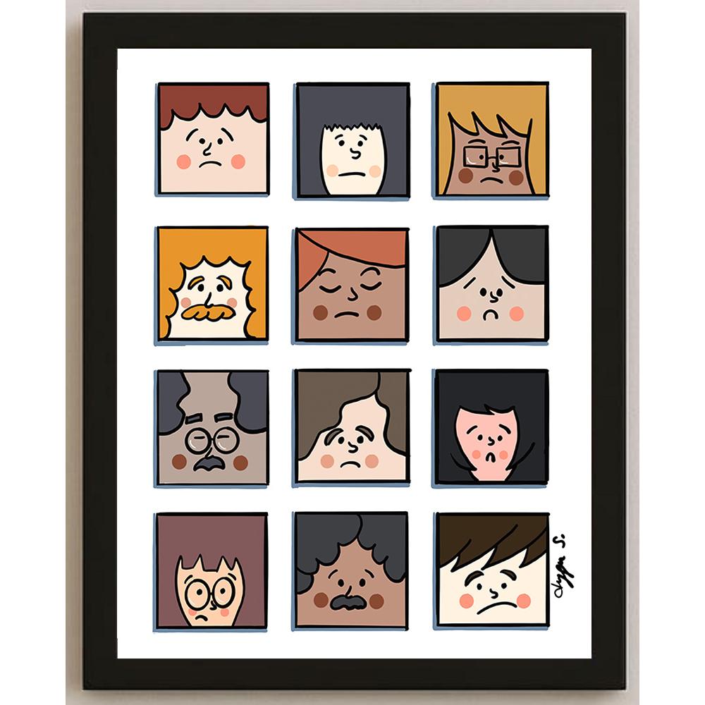 Duygu Sönmez Weight Kişiye Özel Sertifikalı Sınırlı Fine Art Karikatür Baskı CAD00141