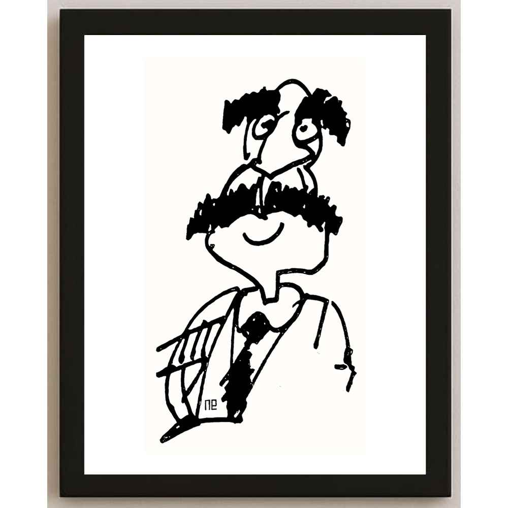 Nezih Danyal Tipler Kişiye Özel Sertifikalı Sınırlı Fine Art Karikatür Baskı NTP00001