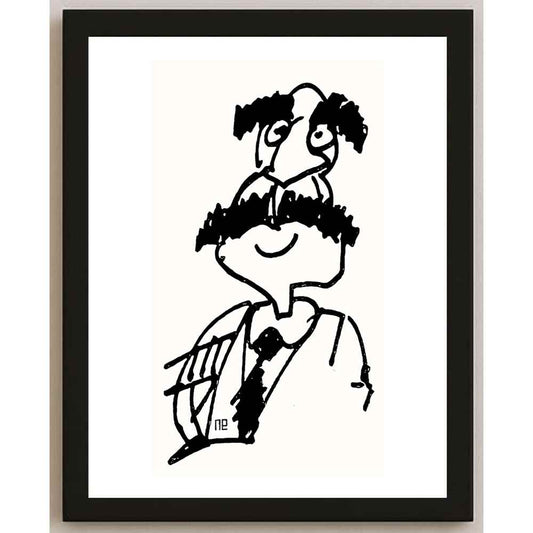 Nezih Danyal Tipler Kişiye Özel Sertifikalı Sınırlı Fine Art Karikatür Baskı NTP00001