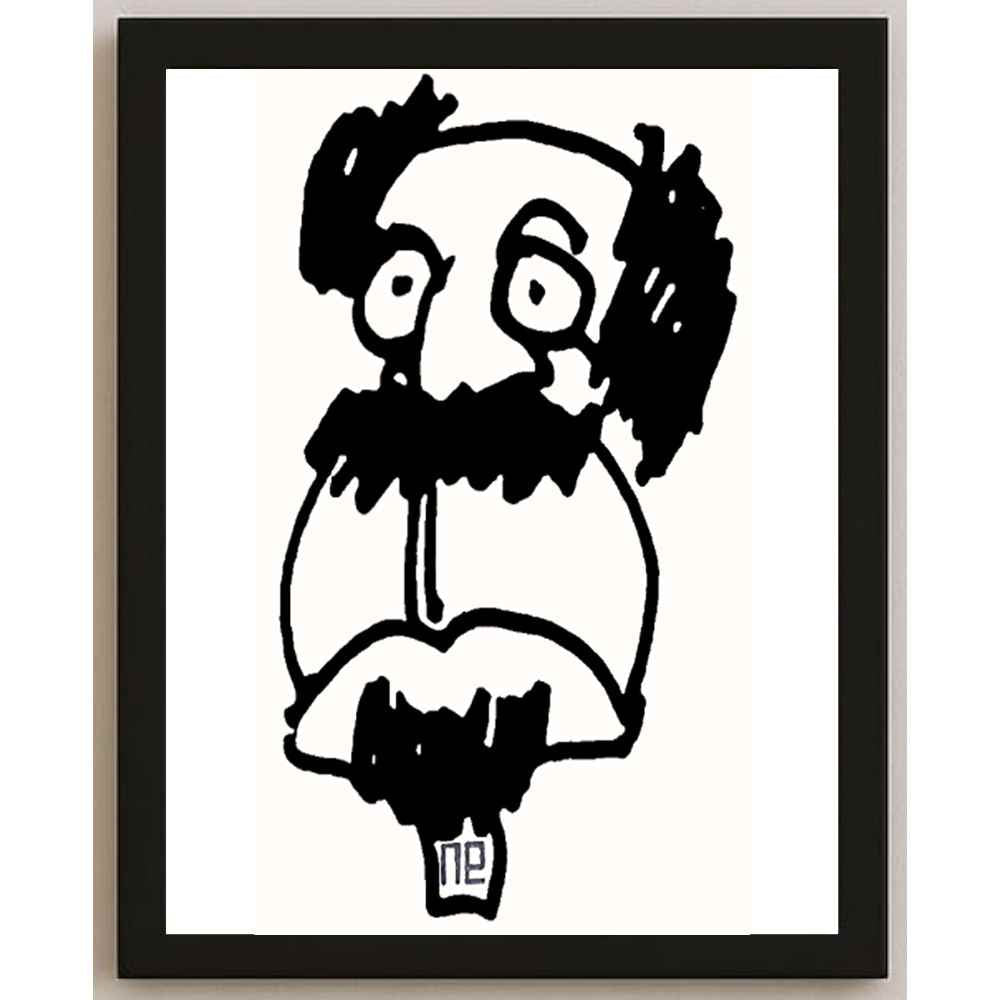 Nezih Danyal Tipler Kişiye Özel Sertifikalı Sınırlı Fine Art Karikatür Baskı NTP00002