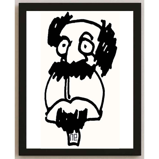 Nezih Danyal Tipler Kişiye Özel Sertifikalı Sınırlı Fine Art Karikatür Baskı NTP00002