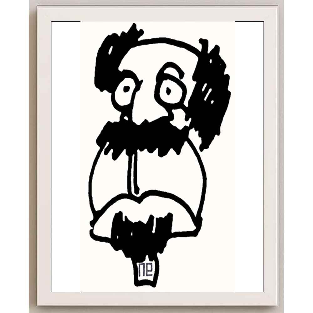 Nezih Danyal Tipler Kişiye Özel Sertifikalı Sınırlı Fine Art Karikatür Baskı NTP00002