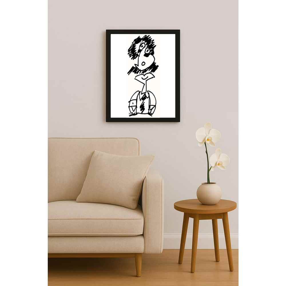 Nezih Danyal Tipler Kişiye Özel Sertifikalı Sınırlı Fine Art Karikatür Baskı NTP00003