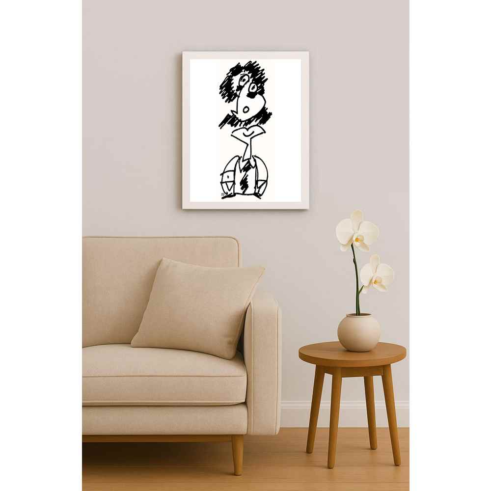 Nezih Danyal Tipler Kişiye Özel Sertifikalı Sınırlı Fine Art Karikatür Baskı NTP00003