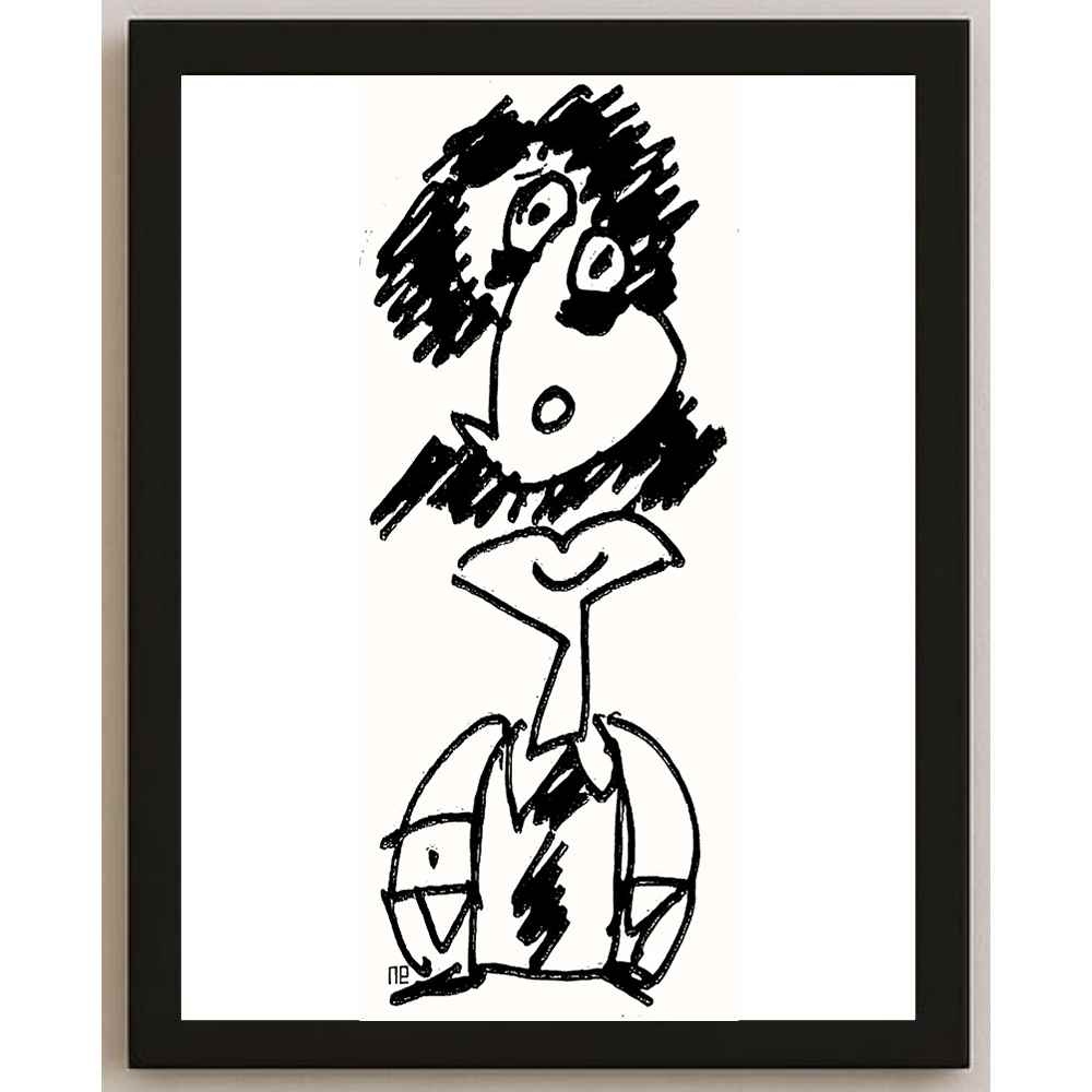 Nezih Danyal Tipler Kişiye Özel Sertifikalı Sınırlı Fine Art Karikatür Baskı NTP00003