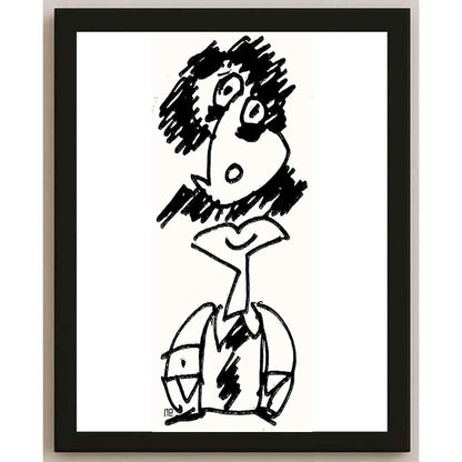 Nezih Danyal Tipler Kişiye Özel Sertifikalı Sınırlı Fine Art Karikatür Baskı NTP00003