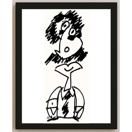 Nezih Danyal Tipler Kişiye Özel Sertifikalı Sınırlı Fine Art Karikatür Baskı NTP00003