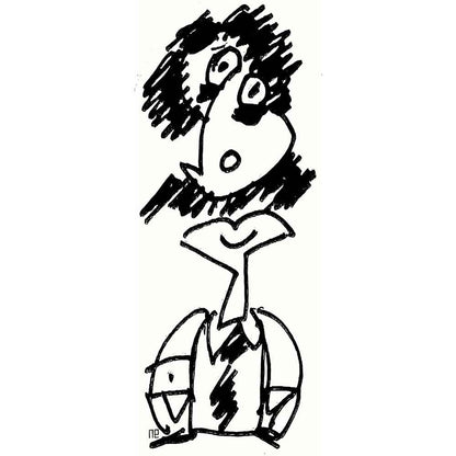 Nezih Danyal Tipler Kişiye Özel Sertifikalı Sınırlı Fine Art Karikatür Baskı NTP00003