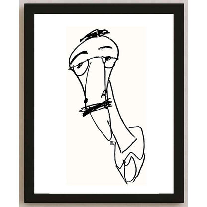 Nezih Danyal Tipler Kişiye Özel Sertifikalı Sınırlı Fine Art Karikatür Baskı NTP00004