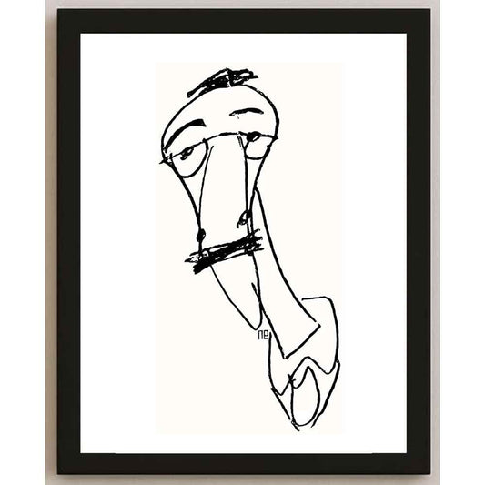 Nezih Danyal Tipler Kişiye Özel Sertifikalı Sınırlı Fine Art Karikatür Baskı NTP00004