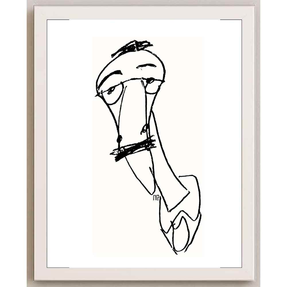 Nezih Danyal Tipler Kişiye Özel Sertifikalı Sınırlı Fine Art Karikatür Baskı NTP00004