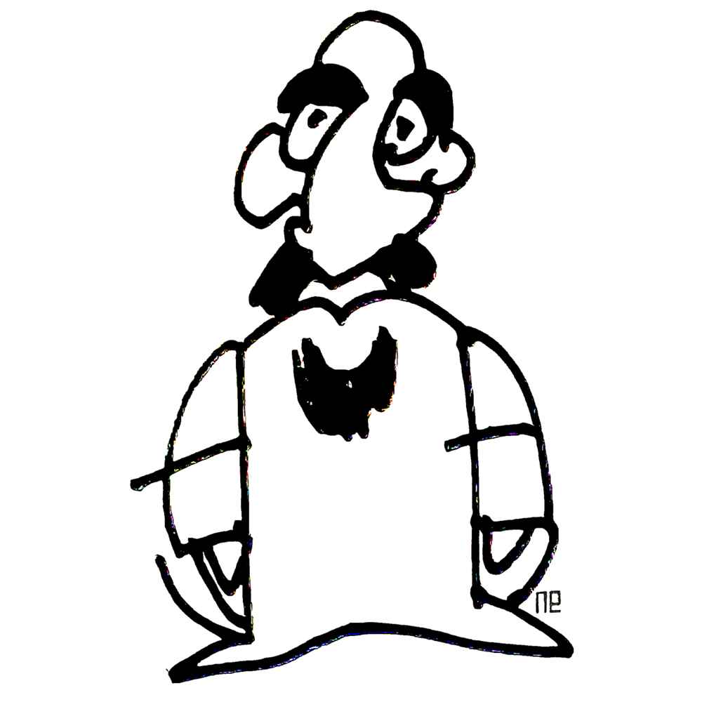 Nezih Danyal Tipler Kişiye Özel Sertifikalı Sınırlı Fine Art Karikatür Baskı NTP00008