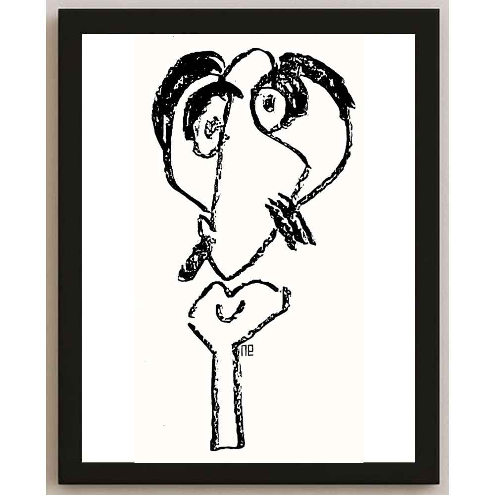 Nezih Danyal Tipler Kişiye Özel Sertifikalı Sınırlı Fine Art Karikatür Baskı NTP00009