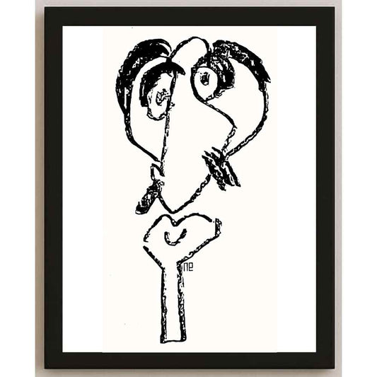 Nezih Danyal Tipler Kişiye Özel Sertifikalı Sınırlı Fine Art Karikatür Baskı NTP00009