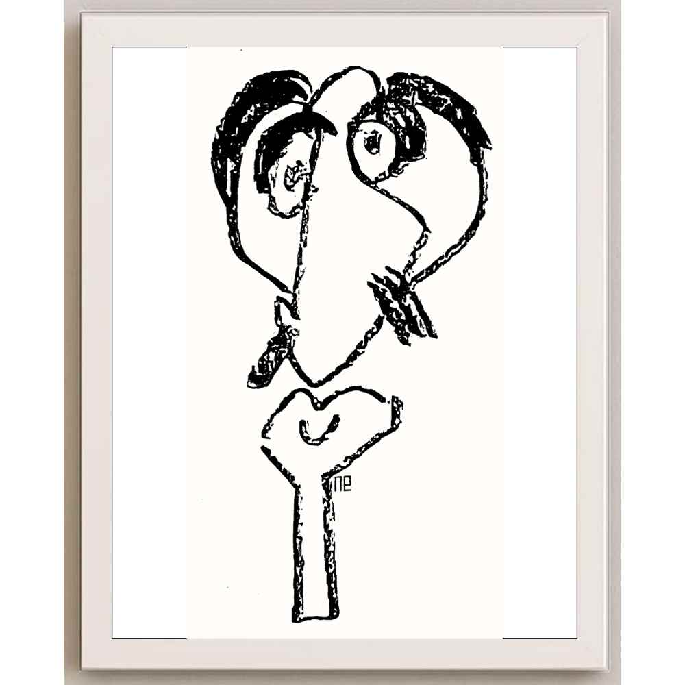 Nezih Danyal Tipler Kişiye Özel Sertifikalı Sınırlı Fine Art Karikatür Baskı NTP00009