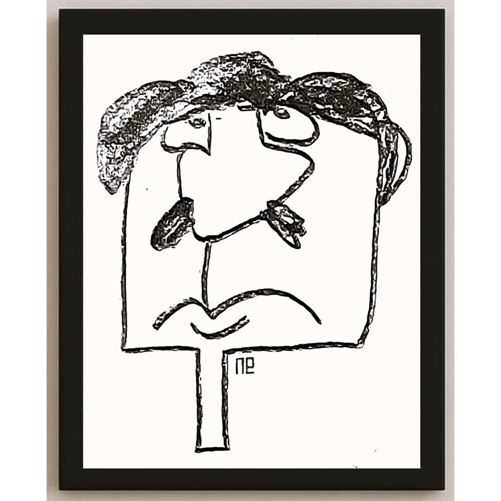 Nezih Danyal Tipler Kişiye Özel Sertifikalı Sınırlı Fine Art Karikatür Baskı NTP00010