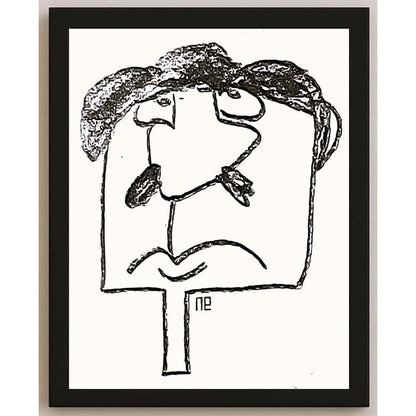 Nezih Danyal Tipler Kişiye Özel Sertifikalı Sınırlı Fine Art Karikatür Baskı NTP00010