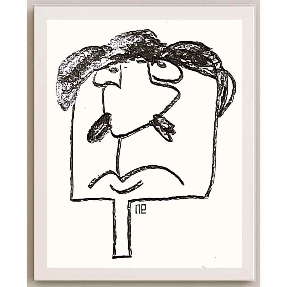 Nezih Danyal Tipler Kişiye Özel Sertifikalı Sınırlı Fine Art Karikatür Baskı NTP00010