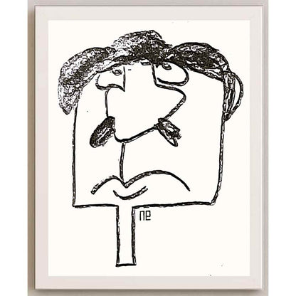 Nezih Danyal Tipler Kişiye Özel Sertifikalı Sınırlı Fine Art Karikatür Baskı NTP00010