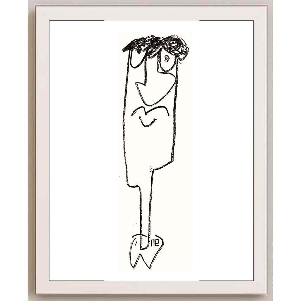 Nezih Danyal Tipler Kişiye Özel Sertifikalı Sınırlı Fine Art Karikatür Baskı NTP00011