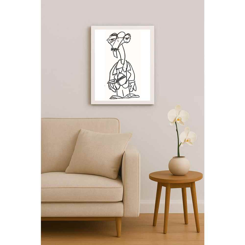 Nezih Danyal Tipler Kişiye Özel Sertifikalı Sınırlı Fine Art Karikatür Baskı NTP00012