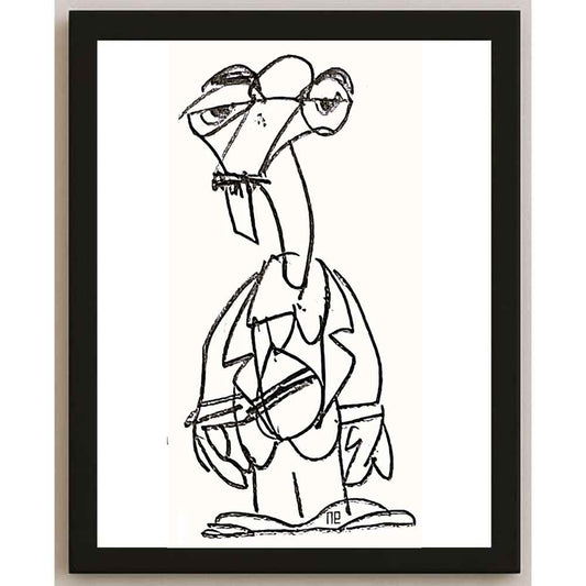 Nezih Danyal Tipler Kişiye Özel Sertifikalı Sınırlı Fine Art Karikatür Baskı NTP00012