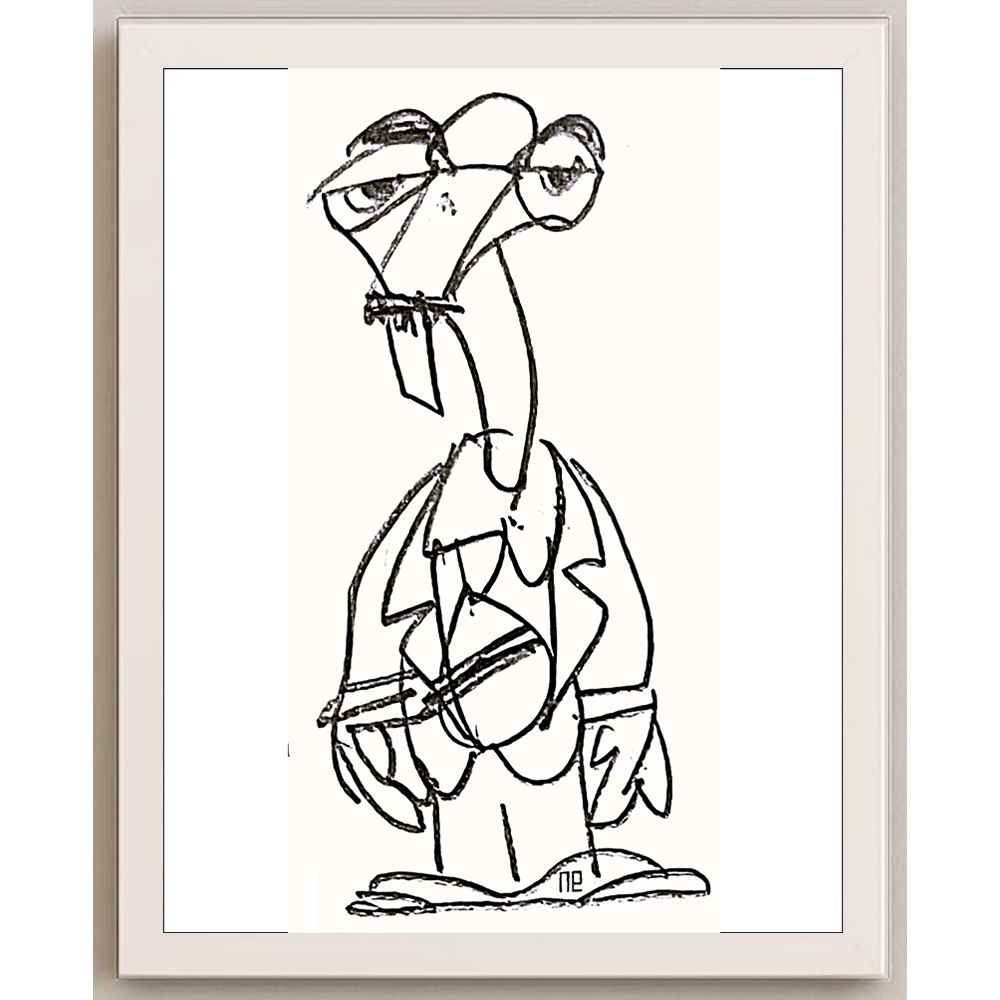 Nezih Danyal Tipler Kişiye Özel Sertifikalı Sınırlı Fine Art Karikatür Baskı NTP00012