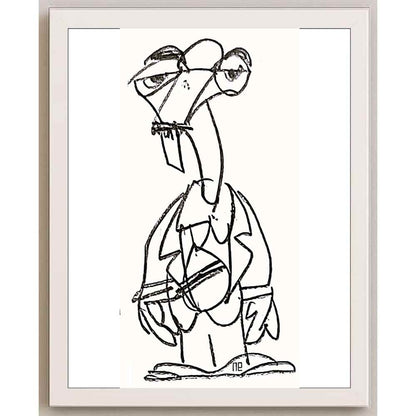 Nezih Danyal Tipler Kişiye Özel Sertifikalı Sınırlı Fine Art Karikatür Baskı NTP00012