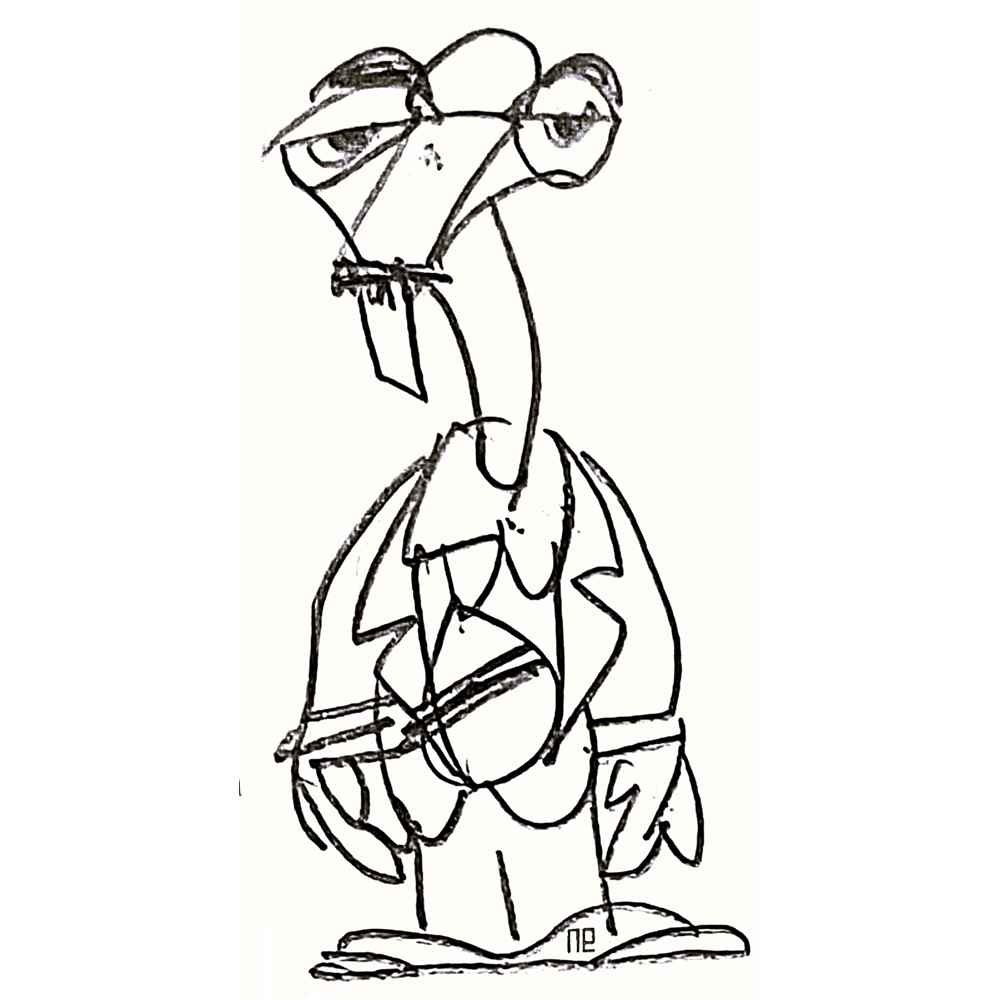 Nezih Danyal Tipler Kişiye Özel Sertifikalı Sınırlı Fine Art Karikatür Baskı NTP00012