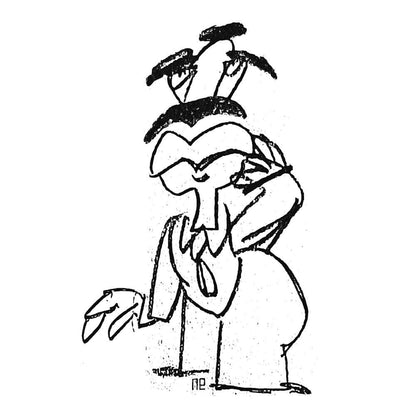 Nezih Danyal Tipler Kişiye Özel Sertifikalı Sınırlı Fine Art Karikatür Baskı NTP00013