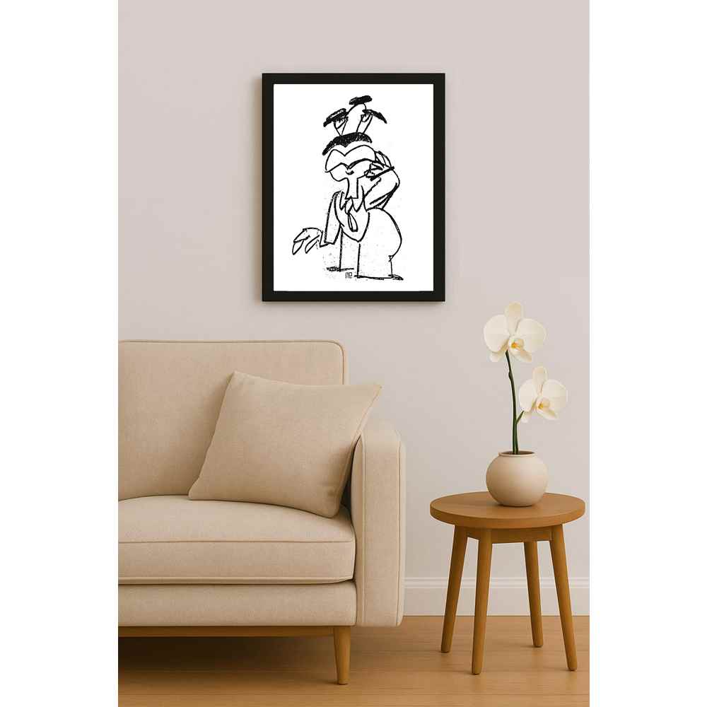 Nezih Danyal Tipler Kişiye Özel Sertifikalı Sınırlı Fine Art Karikatür Baskı NTP00013