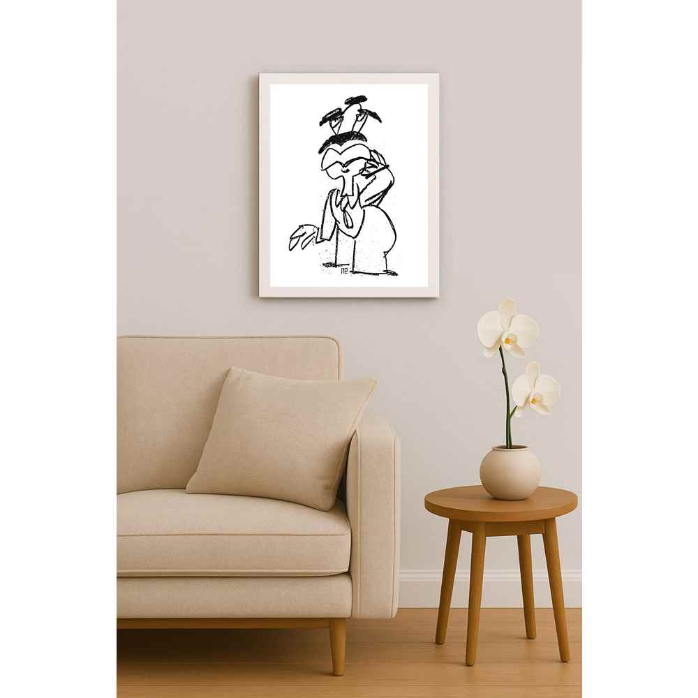 Nezih Danyal Tipler Kişiye Özel Sertifikalı Sınırlı Fine Art Karikatür Baskı NTP00013