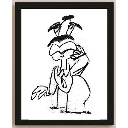 Nezih Danyal Tipler Kişiye Özel Sertifikalı Sınırlı Fine Art Karikatür Baskı NTP00013