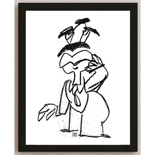 Nezih Danyal Tipler Kişiye Özel Sertifikalı Sınırlı Fine Art Karikatür Baskı NTP00013