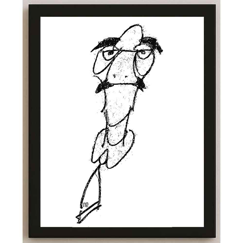 Nezih Danyal Tipler Kişiye Özel Sertifikalı Sınırlı Fine Art Karikatür Baskı NTP00014