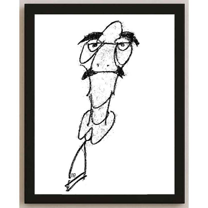 Nezih Danyal Tipler Kişiye Özel Sertifikalı Sınırlı Fine Art Karikatür Baskı NTP00014