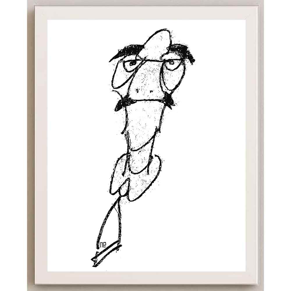 Nezih Danyal Tipler Kişiye Özel Sertifikalı Sınırlı Fine Art Karikatür Baskı NTP00014